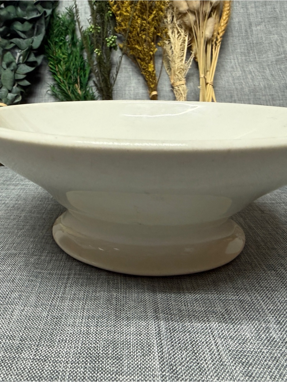 Vintage O.P. Co Syracuse China White Footed Serving Bowl Restaurant - Picture 2 of 9